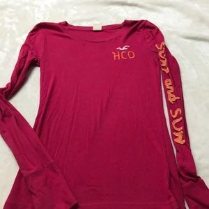 Hollister pink king sleeved
